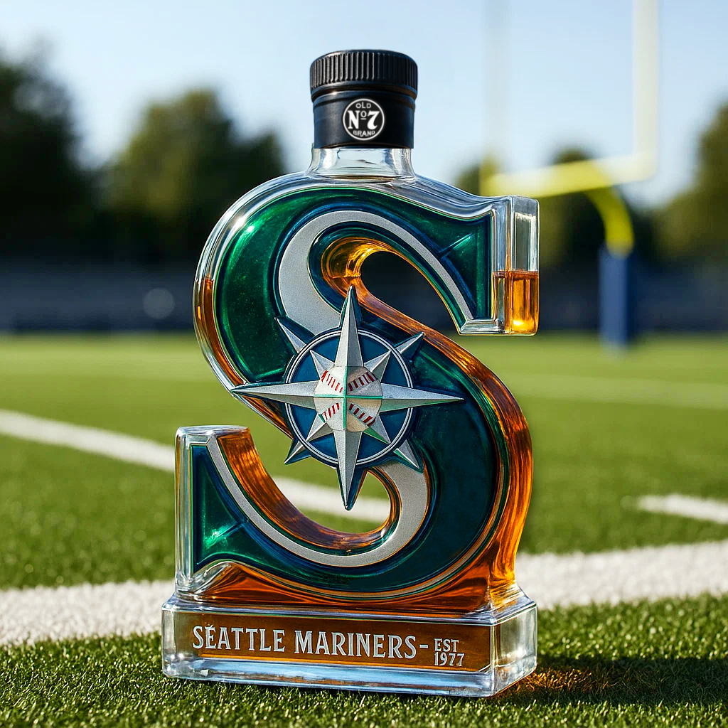 Seattle Mariners Whiskey Bottle