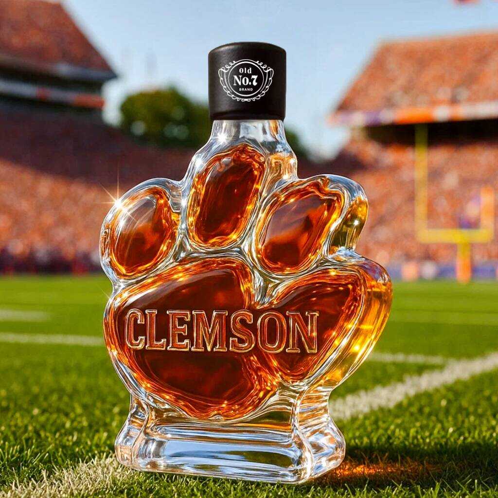Clemson Tigers Claw Whiskey Bottle