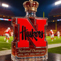 Nebraska Cornhuskers 5-Time National Champions Whiskey Bottle