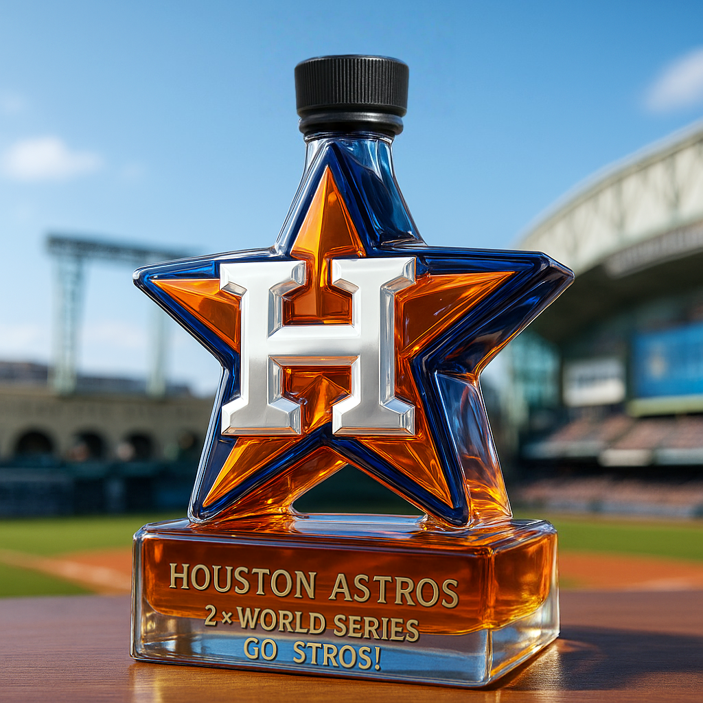 Houston Astros Whiskey Bottle