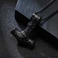 Dark Mjölnir Hammer Pendant Necklace