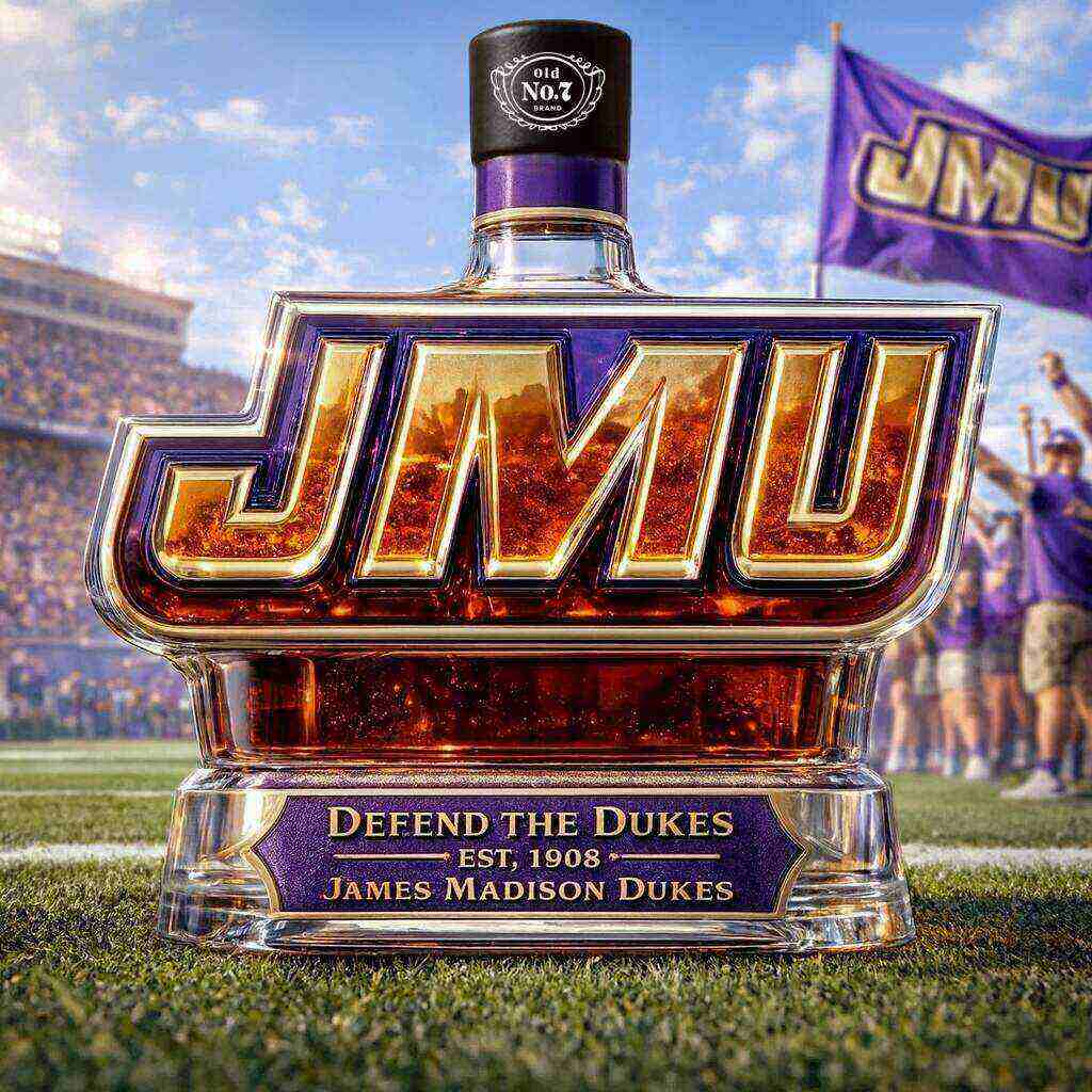JMU DUKES Whiskey Bottle