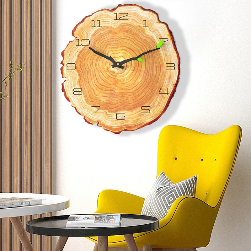 Nature Style Wood Grain 12 Inch Home Kitchen Decor Wall Clock