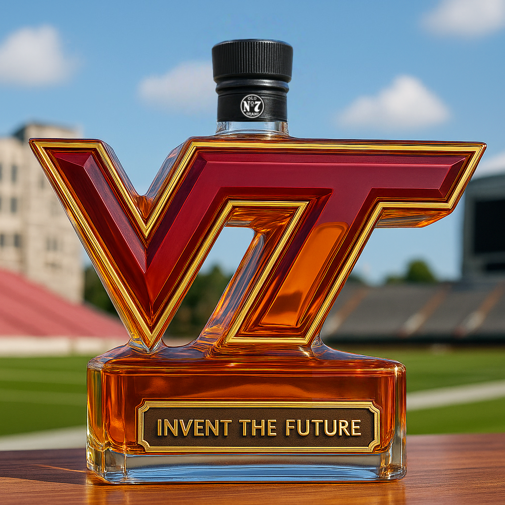 Virginia Tech Hokies Whiskey Bottle