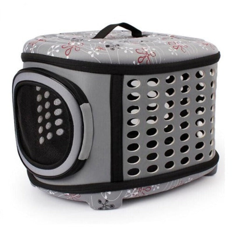 Collapsible Cat Carrier Round - Portable Folding Handbag for Cats