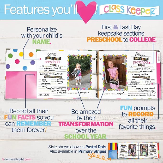 School Year Memory Book — From Preschool to College