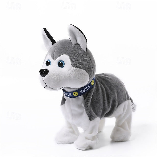 Interactive Electronic Plush Puppy with Sound-Activated Play