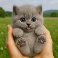 Realistic British Shorthair Robot Kitten – Grey Interactive Cat | Walks, Meows & Wags Tail