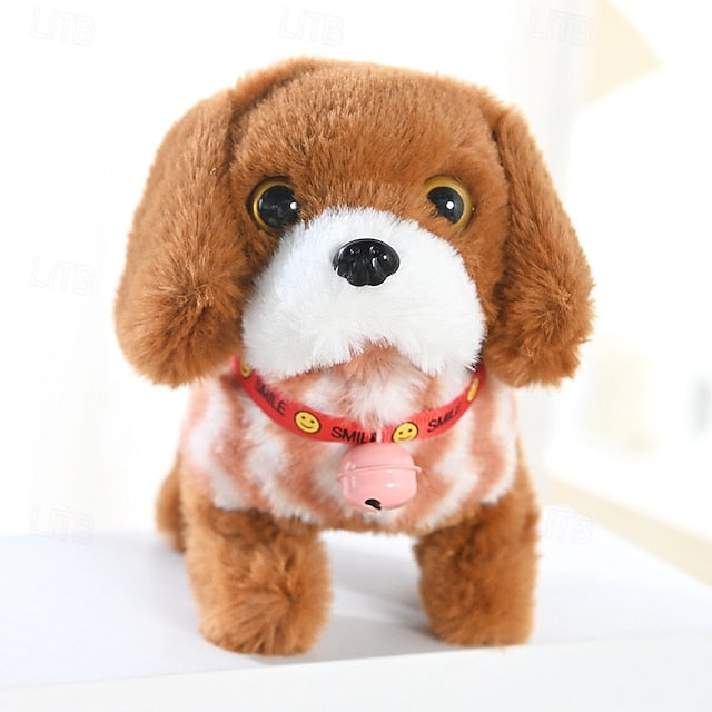 Interactive Robotic Puppy Plush Toy with Walking Action